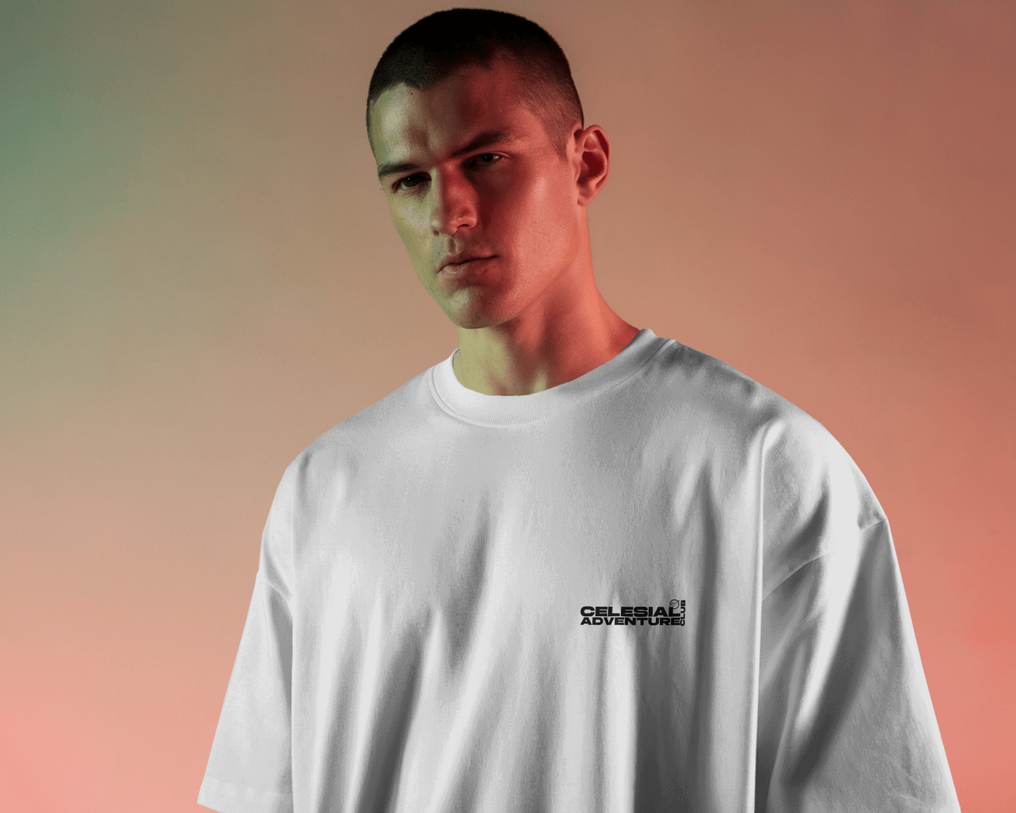 SAINT WHITE CONCIOUSNESS UNISEX TERRY COTTON OVERSIZED TSHIRT