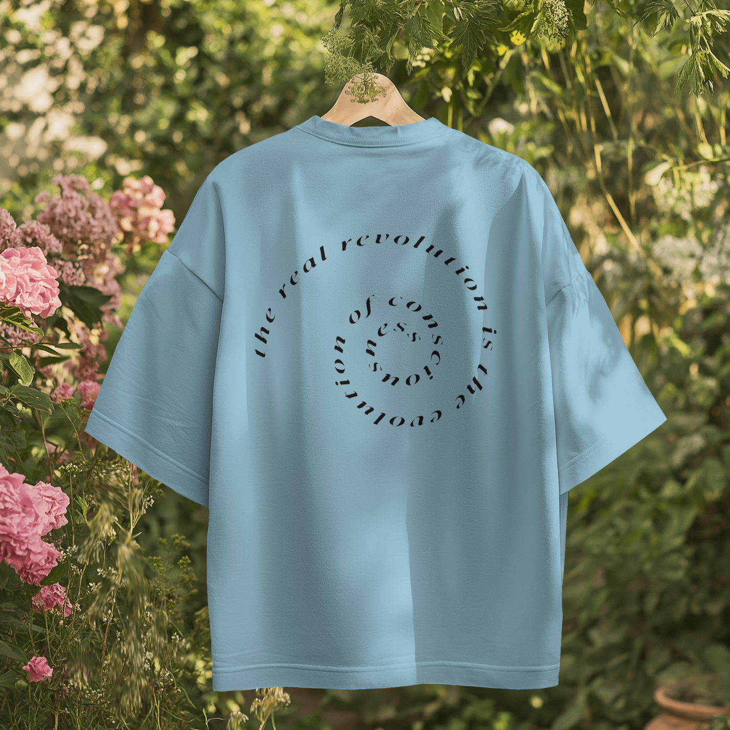 RARE BLUE CONCIOUSNESS UNISEX TERRY COTTON OVERSIZED TSHIRT
