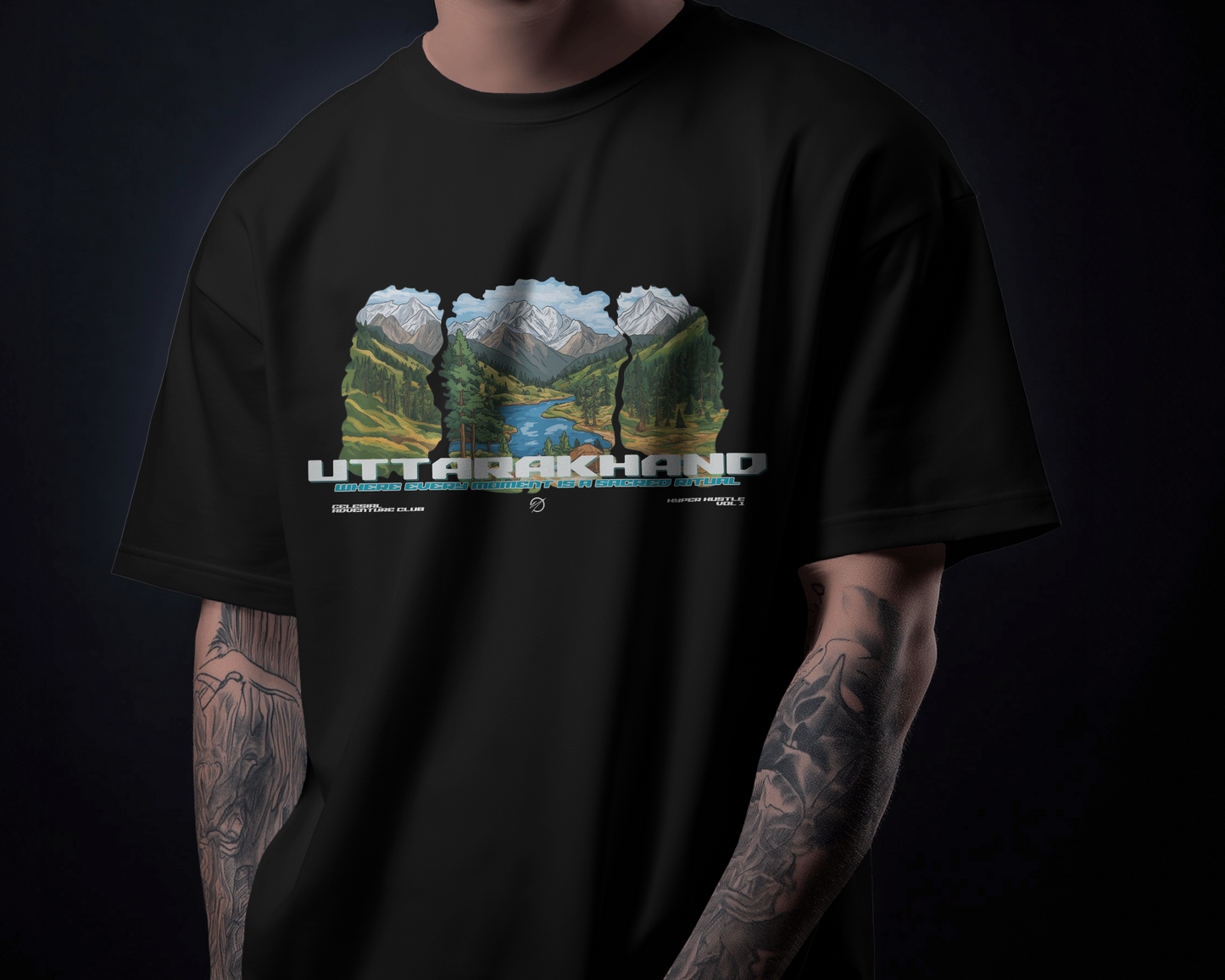 UTTARAKHAND UNISEX TERRY COTTON OVERSIZED TSHIRT