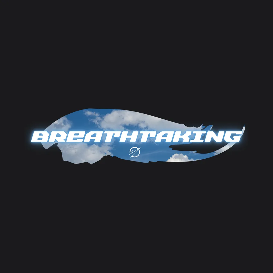 The Breathtaking print artwork: the sky-blue cloud Breathtaking banner